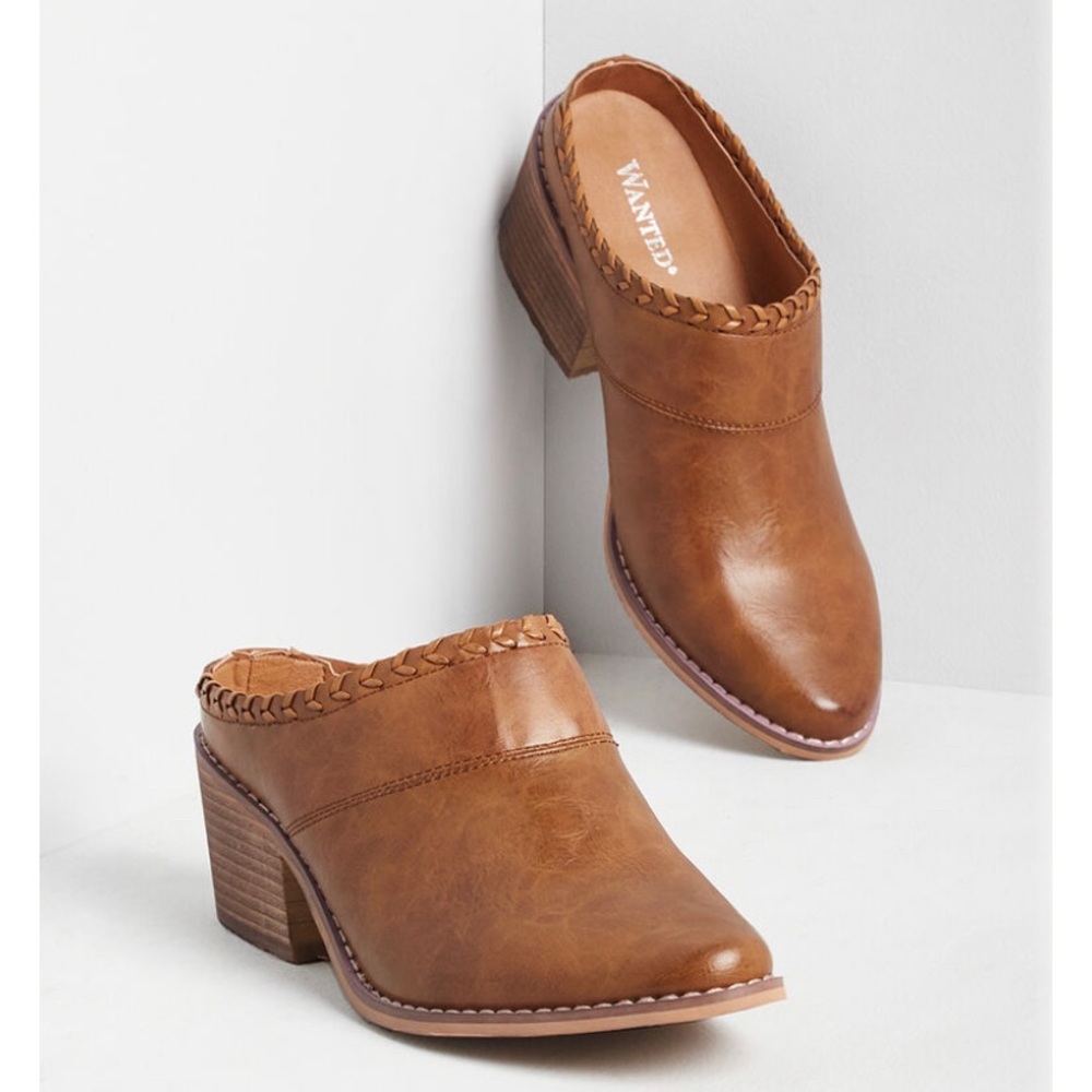 Super Cute ModCloth Brown Mules